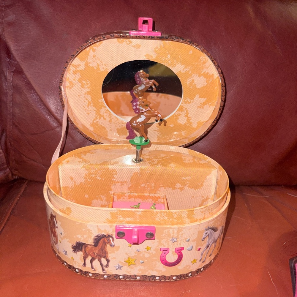 Source Unknown Kids Horse Music Box - Pink and Orange